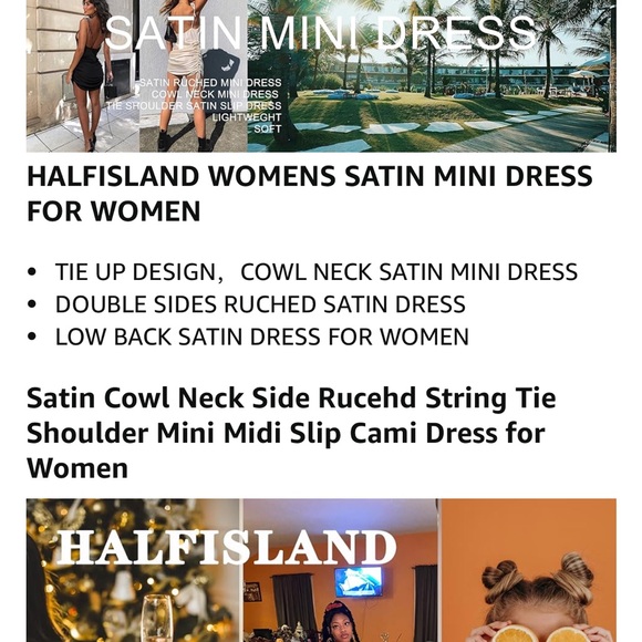 NWT Half Island Fashion Blue Satin Mini Cinch Dress Size XL - Picture 5 of 16